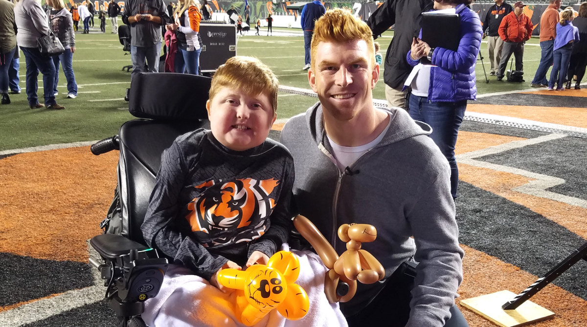 Brody with Andy Dalton.